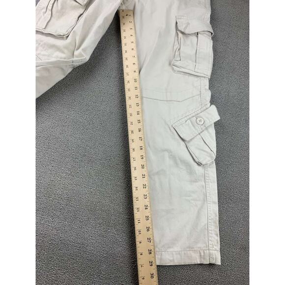 Vintage Matchstick Cargo Pants Men M 30 Cotton Multi Pocket Zip Utility Workwear - Picture 6 of 11